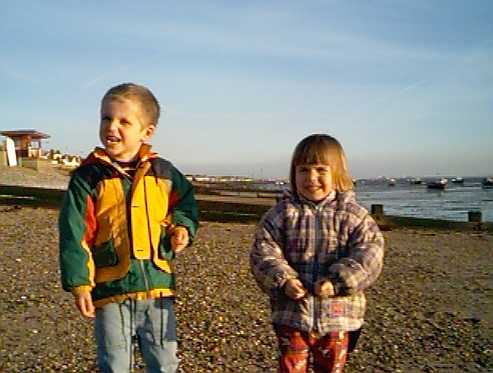Matthew and Charlotte on Thorpe Bay Beach