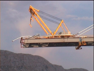 section of cable-stayed girder bridge 