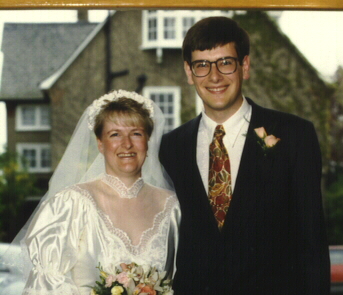 Richard and Natasha on their wedding day May 1991
