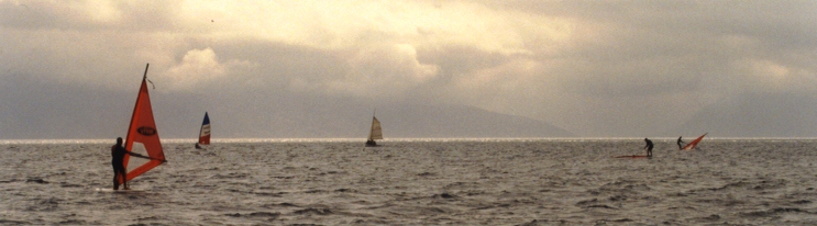 Dave, Stan and Dom try Windsurfing